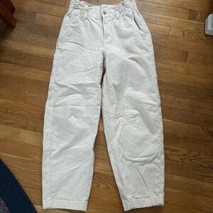 American Eagle Outfitters Cream Corduroy Pants